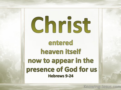 Hebrews 9:24 Christ Entered Heaven (sage)